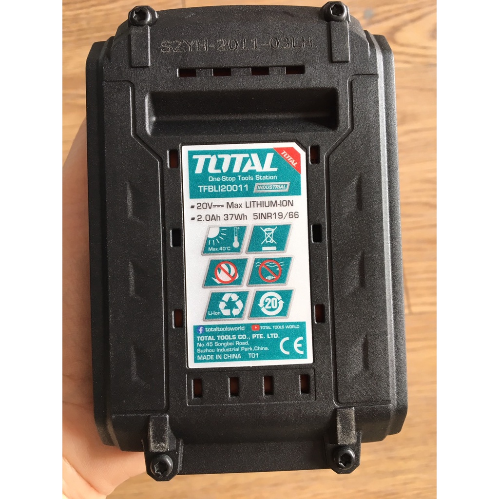 PIN 20V TOTAL P20S DÙNG CHO CÁC MÁY PIN TOTAL TFBLI20011