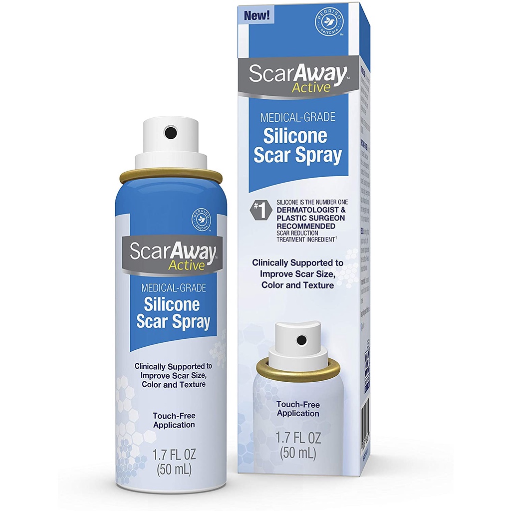 Xịt dưỡng sẹo, hỗ trợ cải thiện sẹo SCARAWAY SILICONE SCAR SPRAY - CHÍNH HÃNG USA