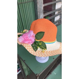 Mũ,nón vành rộng phối hoa cho bé