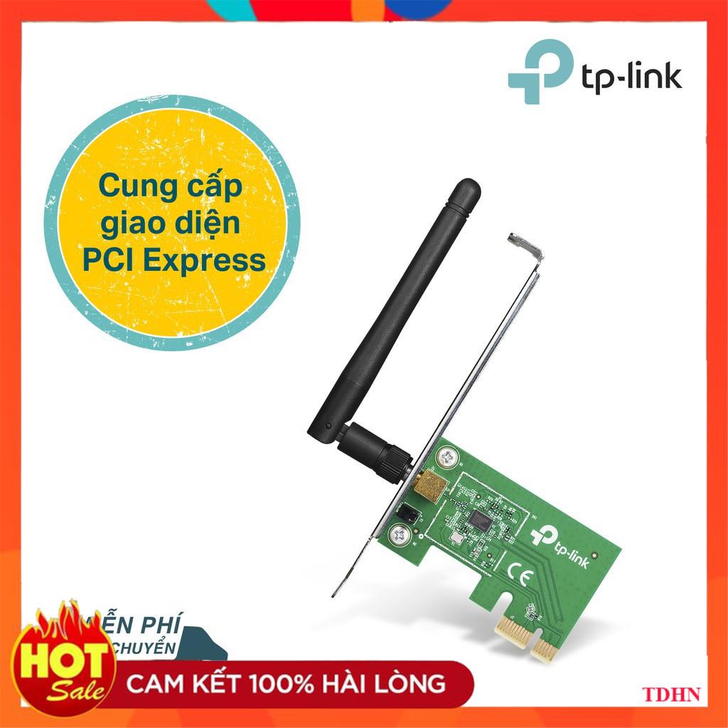 TP-Link Card mạng PCI Express Wifi Băng tần kép Chuẩn N 150Mbps Kết nối bảo mật cao- TL-WN781ND-Hãng phân phối chính thứ