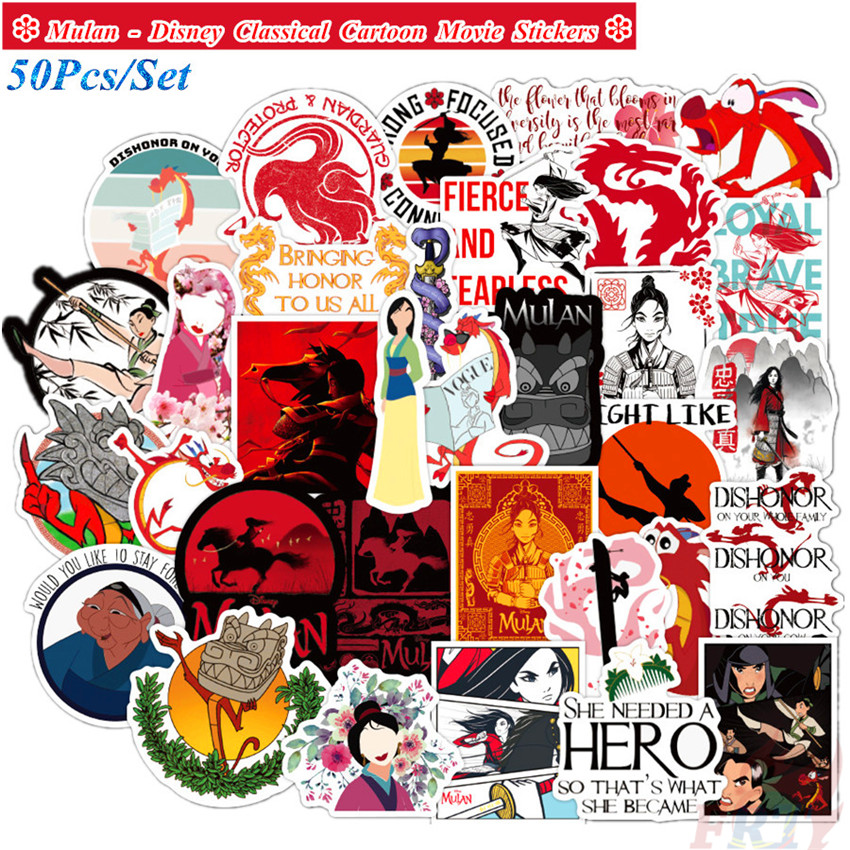 ❉ Mulan - Disney Classical Cartoon Movie Stickers ❉ 50Pcs/Set Fashion DIY Waterproof Doodle Decals Stickers