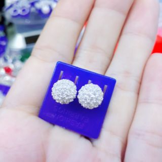 Bông Tai Bạc Nụ Đính Đá