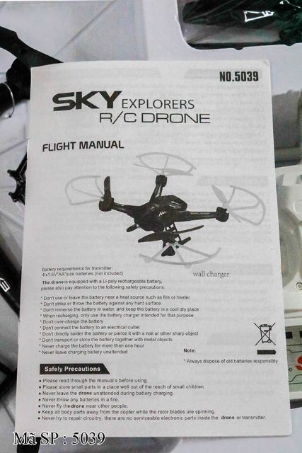 Hộp máy bay Drone trên không 4 cánh có Camera 5309