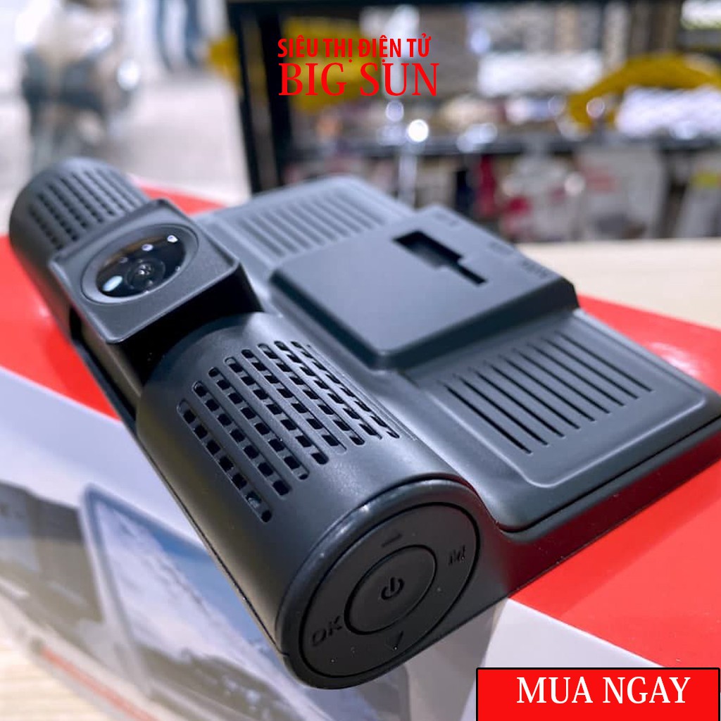 Camera Hành Trình Ô Tô 3 Mắt Bm31, Mắt Quay Siêu Nét, Cam sau siêu nét chống nước - Bảo Hành 6 Tháng Lỗi 1 Đổi 1