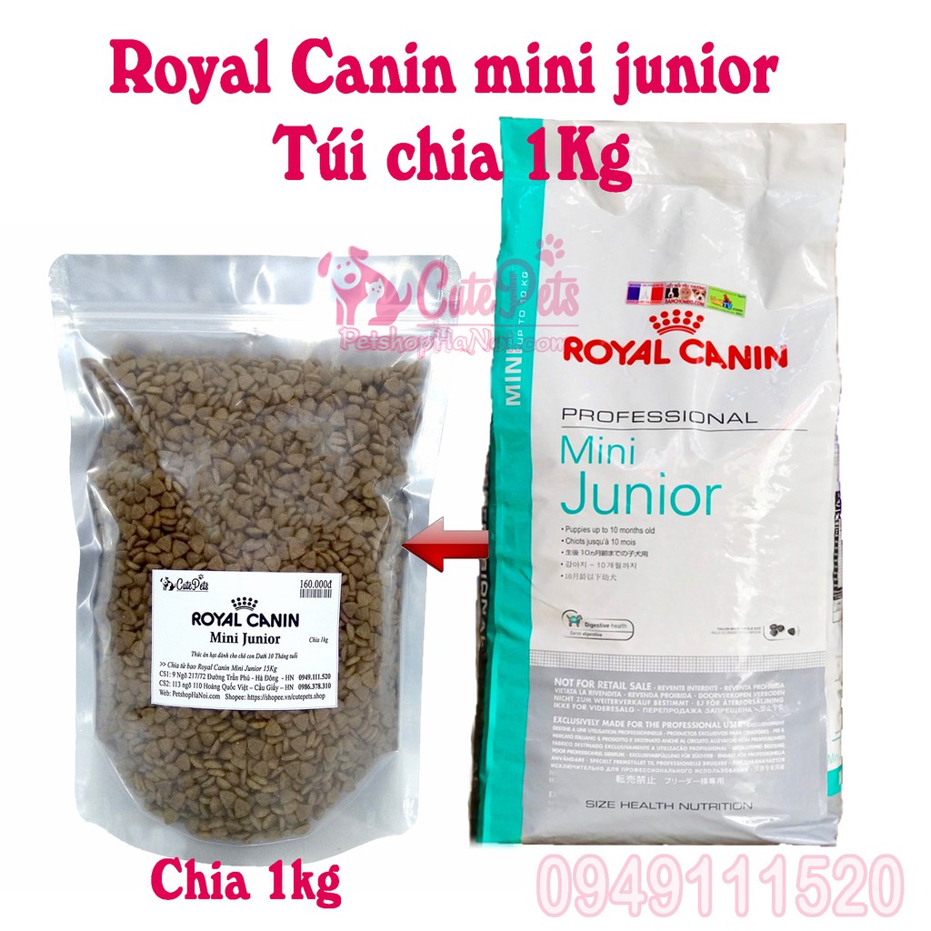 Thức ăn cho chó con Royal Canin Mini Junior - CutePets Phụ kiện chó mèo Pet shop Hà Nội