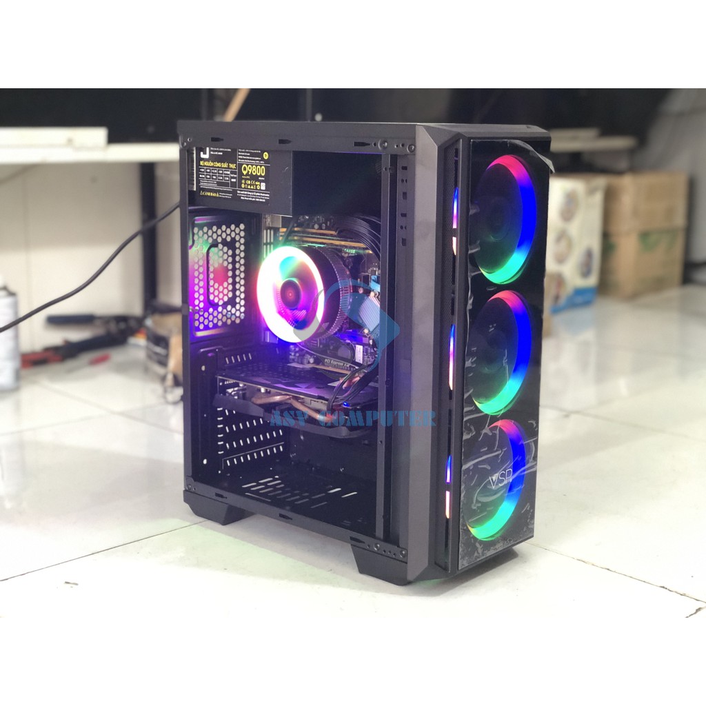 Máy tính chơi game i5-3470S, Ram 8GB, Card RX 560 4GB, Case led