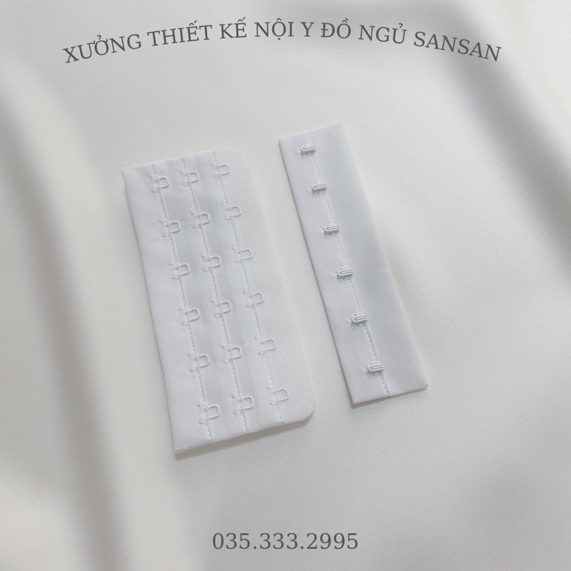 Móc cài 3 nấc 6 hàng bản 11,5 cm phụ liệu áo bra, váy, corset