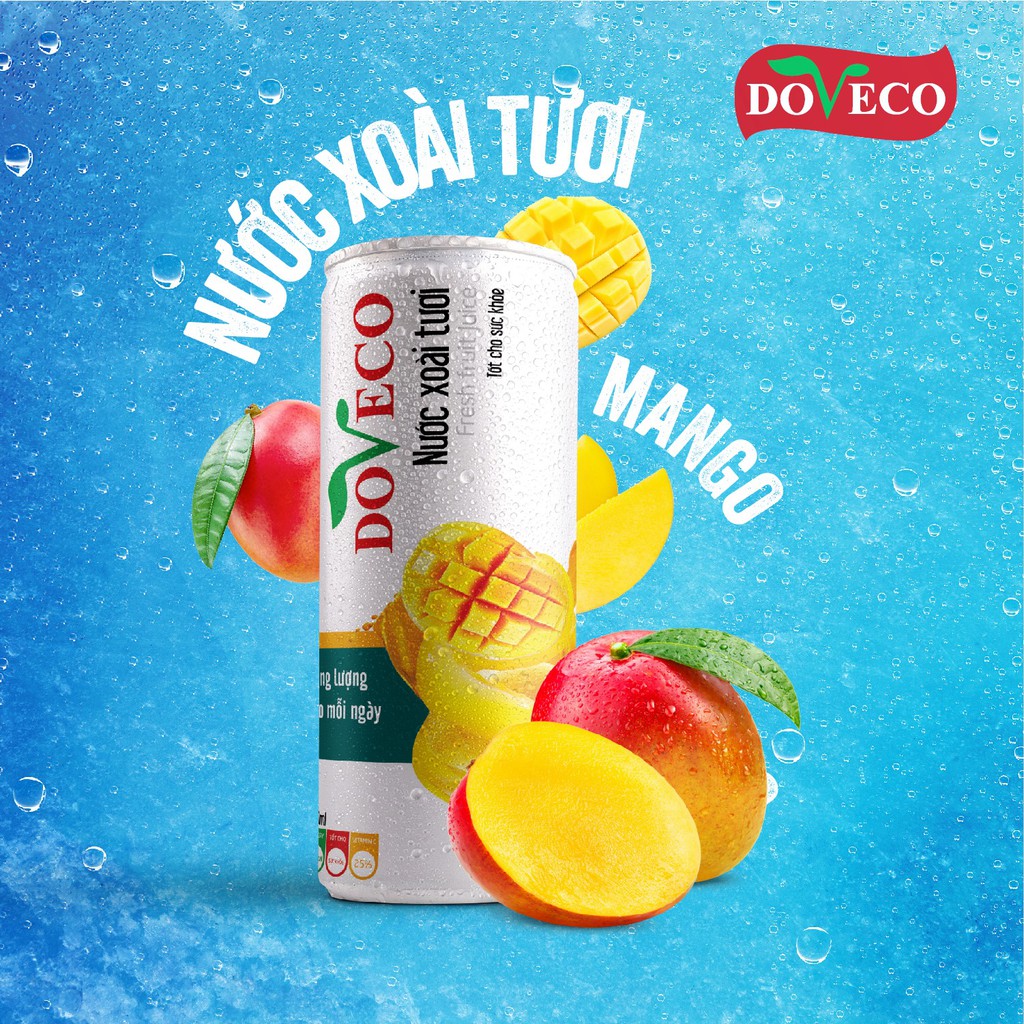 🥭Nước ép Xoài tươi Doveco🥭 Vị xoài Gia lai thơm mát