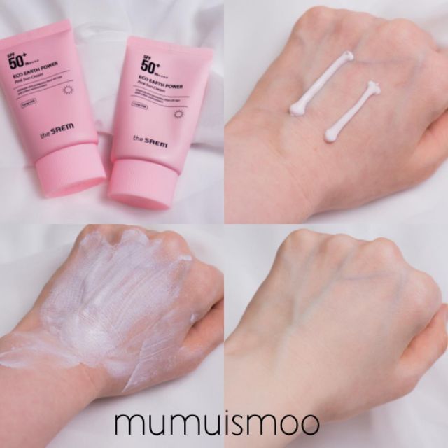 Kem chống nắng The Saem Eco Earth Power Pink Sun Cream SPF 50+ PA++++