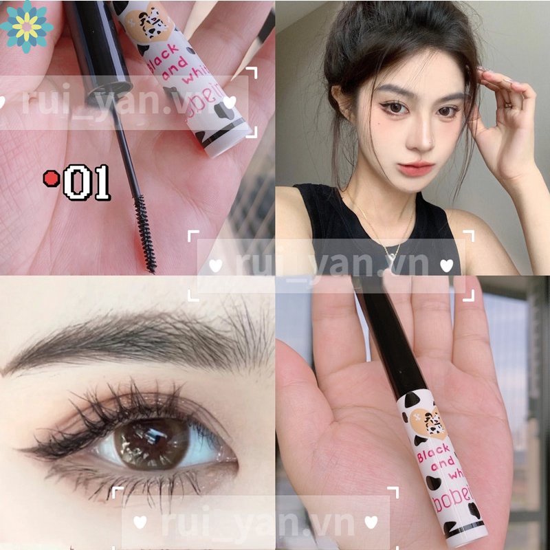 Mascara Đầu Cọ Mảnh Chống Thấm Nước Không Dễ Nhòe Chuốt Dày Và Cong Mi