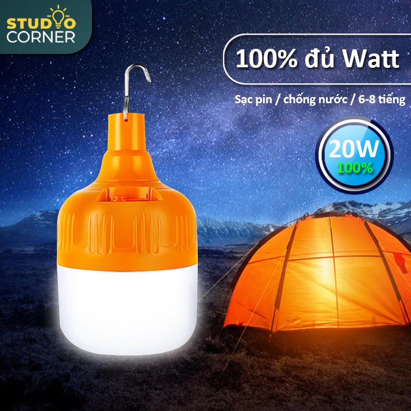 Bóng đèn tích điện, đèn sạc tích điện thân vàng treo công suất cao 30w-50w | BigBuy360 - bigbuy360.vn