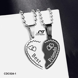 Dây chuyền cặp đôi trái tim chữ Best Friends CDC024-1