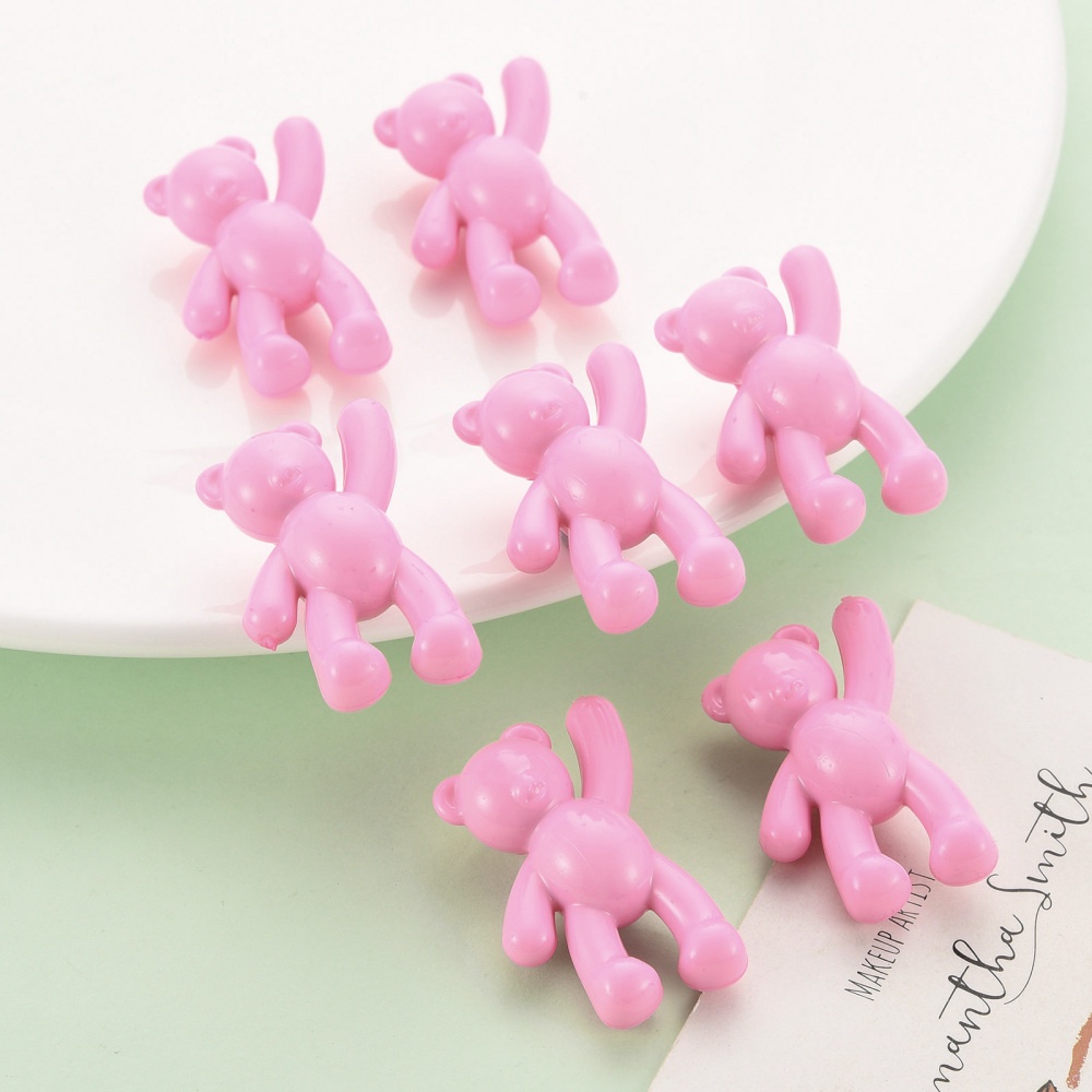 Set 10~200 Hạt Acrylic Đục Lỗ Hình Bướm/Nơ 13x17x4mm Làm Trang Sức 1.8mm