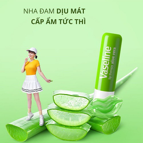 Son Dưỡng Vaseline Thỏi - Son Dưỡng Môi Vaseline Lip Therapy Dưỡng Ẩm 4.8g