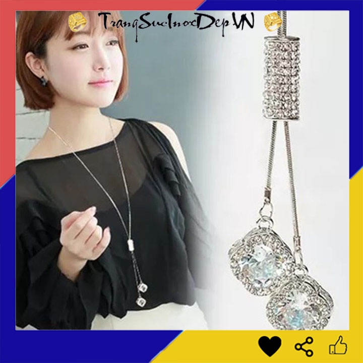 Dây chuyền nữ phong cách Hàn Quốc ống tròn kiểu dài siêu đẹp, hợp thời trang, mang phong cách, dễ phối đồ