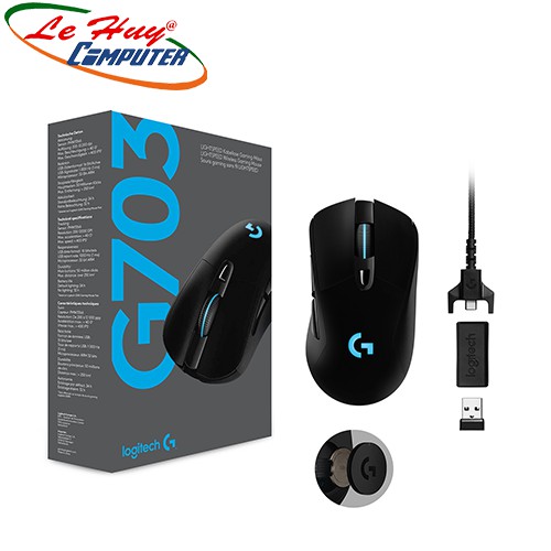 [Mã ELMS4 giảm 7% đơn 500K] Chuột chơi game không dây Logitech G703 LIGHTSPEED GAMING HERO