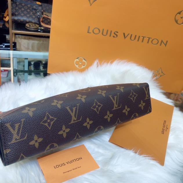 [Ảnh thật] VÍ clutch cầm tay doanh nhân LV SUPER VIP ‼️ fullbox , túi vải , card LOUIS VUITTON hoa nâu