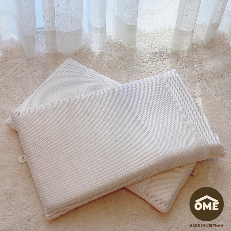 [OME]-Gối cao su non vỏ trần bông cao cấp