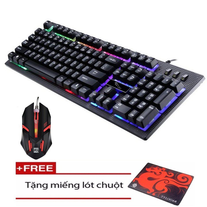 [TẶNG LÓT TYLOOS] BỘ BÀN PHÍM GAME G20 + CHUỘT R8 1602 | WebRaoVat - webraovat.net.vn