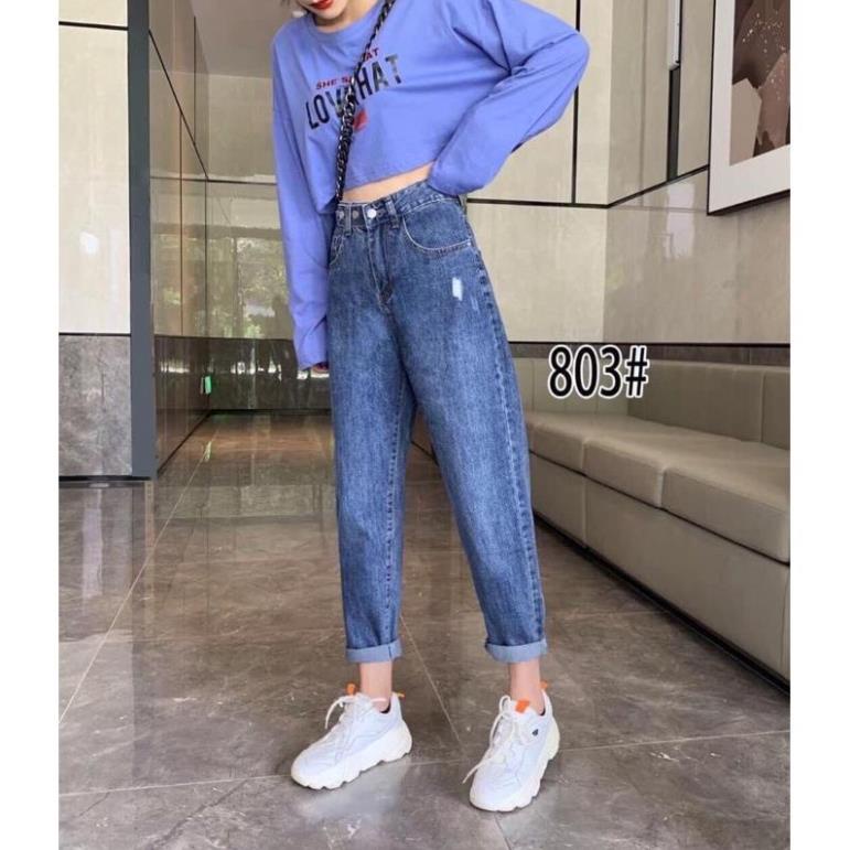 Quần bò baggy nữ quần jean baggy nữ quần jeans nữ cạp cao 3 size S M L hot nhất 2022 SKShop22 | BigBuy360 - bigbuy360.vn