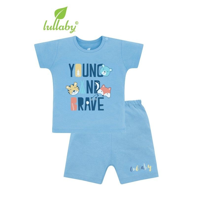 [Lullaby] Bộ cộc tay cài vai BÉ TRAI - Quần Lỡ 2021 (3m-4y)