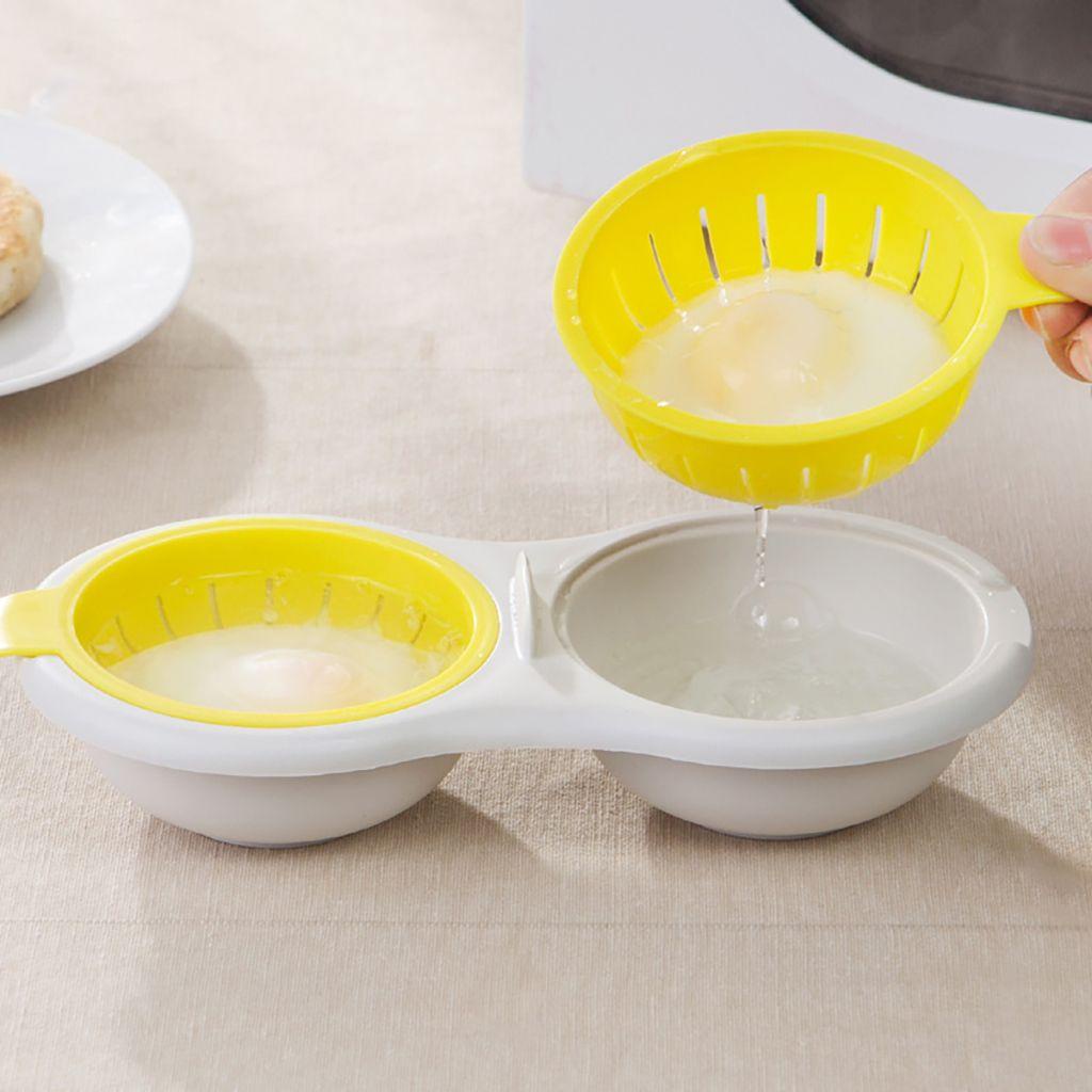 1 Dụng Cụ Luộc Trứng Sáng Tạo Cho Lò Vi Sóng