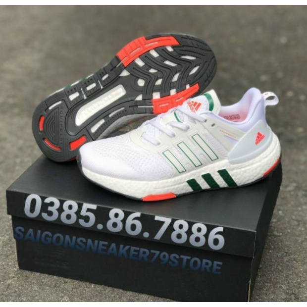 Giày adidas Equipment BOOST White/Green NAM/NỮ (M/W) H02751 Siêu Êm 2021 [Authentic - Chính Hãng - FullBox]