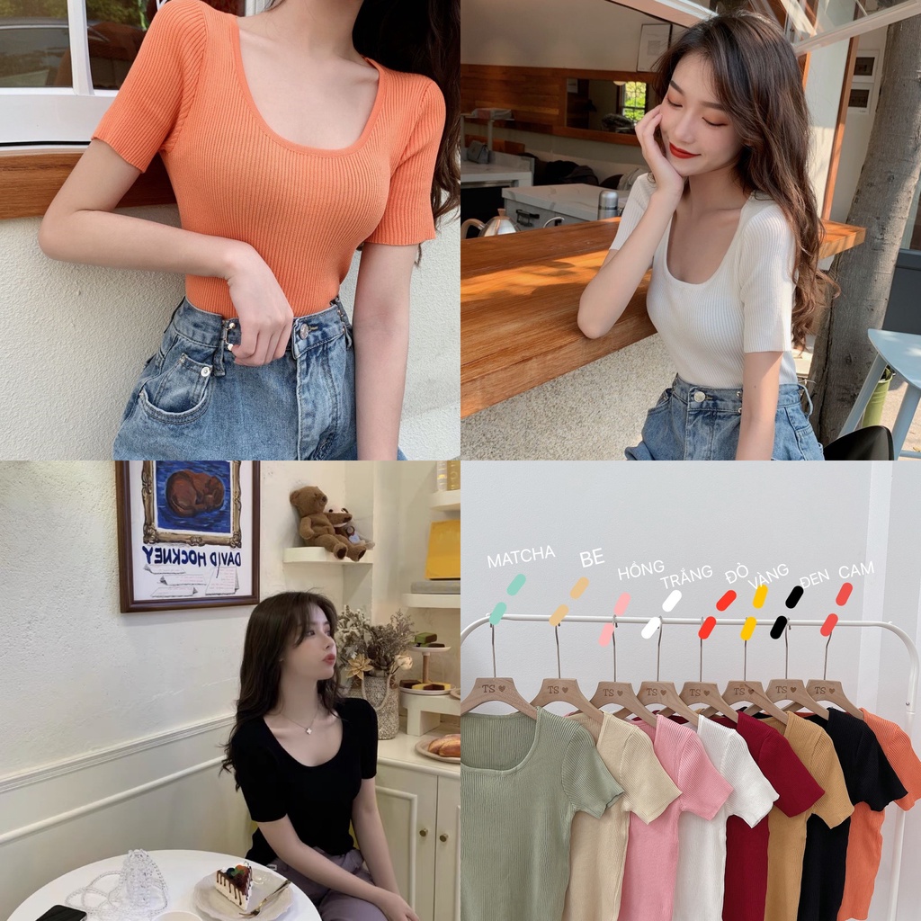 ÁO LEN CỔ VUÔNG - AL24