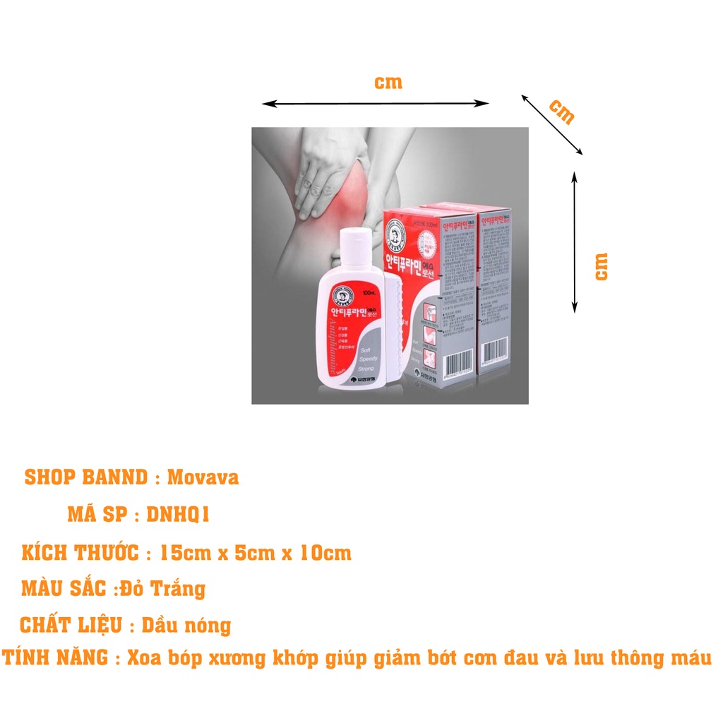 Dầu nóng xoa bóp hàn quốc giúp xoa dịu các cơn đau hiệu quả shop Movava - DNHQ1