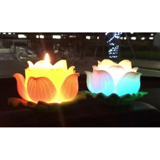 [HN] Đèn nến hoa sen đổi màu. đèn nến 7 màu/ Giá 1 đôi...