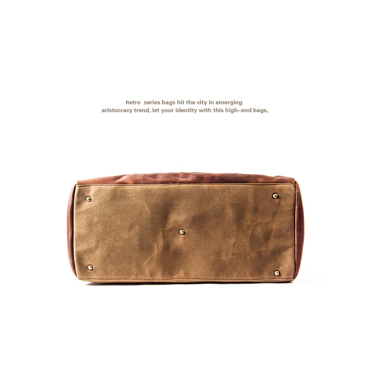 Túi Xách Du Lịch Vải Canvas + Da Thật Phong Cách Vintage Cho Nam M106