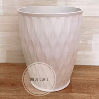 CHẬU MẮT LƯỚI TRÒN GIẢ SỨ TRẮNG