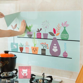GIẤY DÁN TƯỜNG CHỐNG NƯỚC VÀ DẦU MỠ TRANG TRÍ NHÀ BẾP 90CM X 60CM GD19SP04 (CHẬU CÂY)
