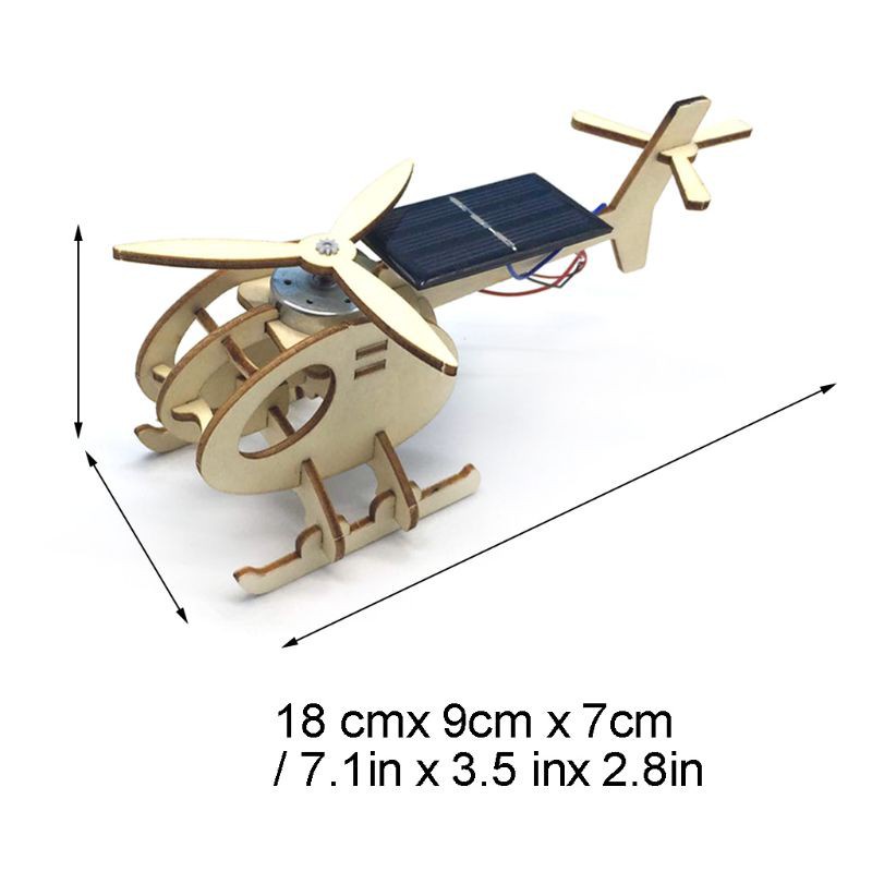 Bộ Đồ Chơi Lắp Ráp Máy Bay 3d Bằng Gỗ Sử Dụng Năng Lượng Mặt Trời