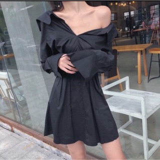 (R34-có sẵn) Đầm Ulzzang mặc được 2 kiểu hàng freesize( có ảnh thật)