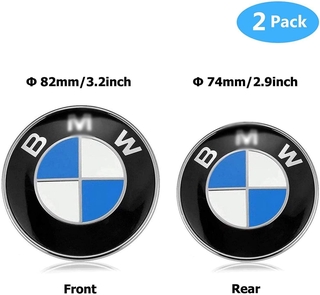 Set 2 logo 82mm + 74mm thay thế cho bmw e30 e36 e46 e34 e39 e60 e65 e38 x3 x5 x6 3 4 5 6 7 8