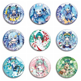 Huy hiệu IN HÌNH Miku Hatsune anime chibi dễ thương tiện lợi