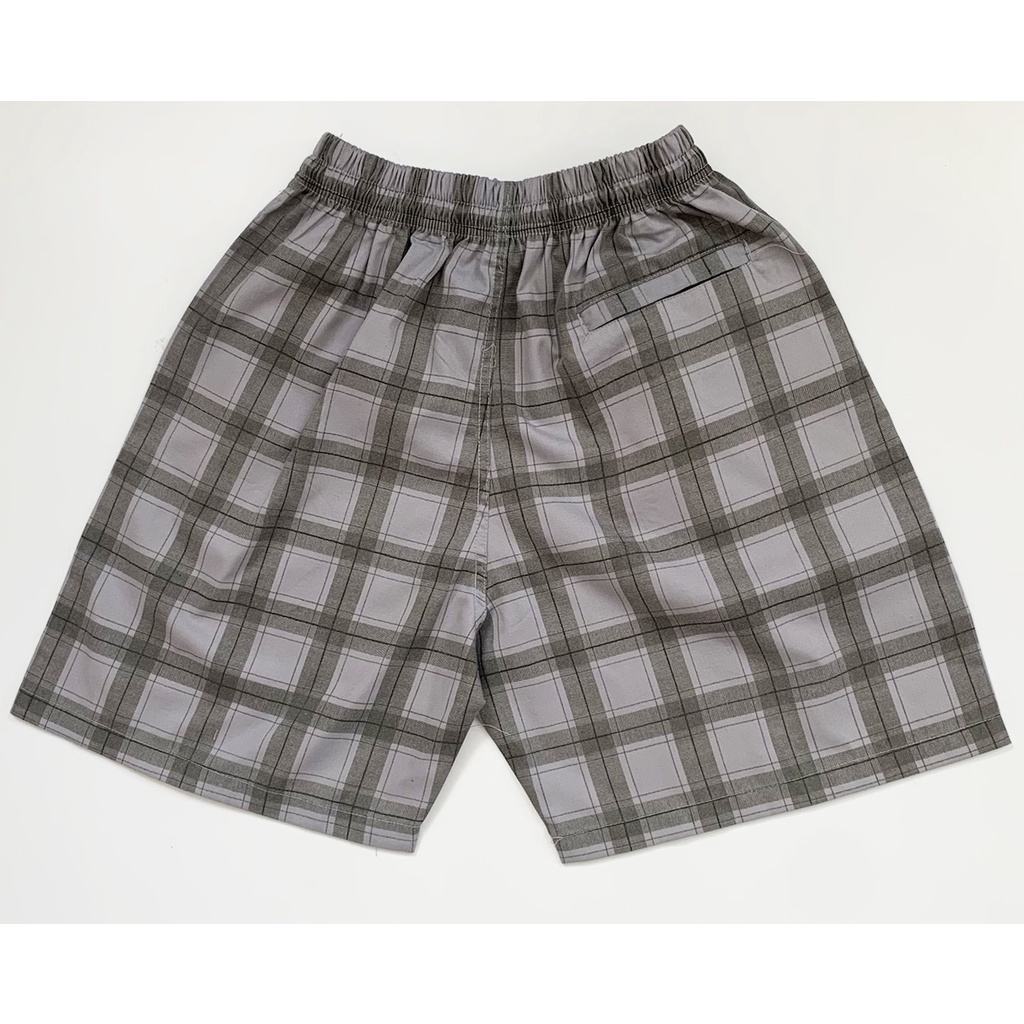 Quần Short Kaki Nam Kẻ Caro - Quần Ngố Kaki Nam Lưng Thun Thời Trang Chất Vải Kaki Mềm Mịn