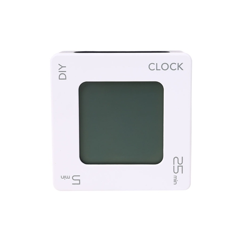Đồng Hồ Báo Thức Nắp Lật Bốn Mặt Hình Vuông DIY