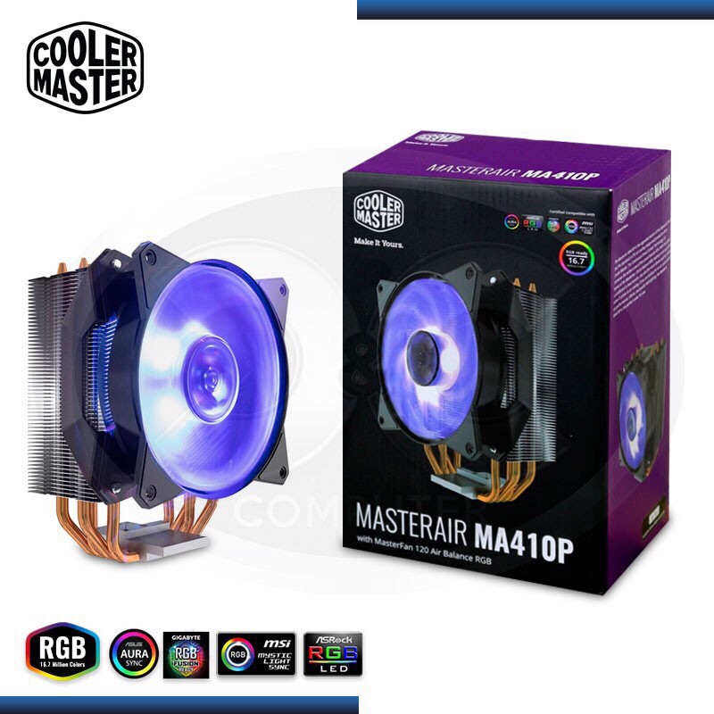 Quạt Tản Nhiệt CPU COOLER MASTER MASTERAIR MA410P RGB chính hãng