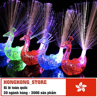 Đồ chơi trẻ em - Nhẫn con công đèn LED 7 màu tuyệt đẹp ( Phát màu ngẫu nhiên )