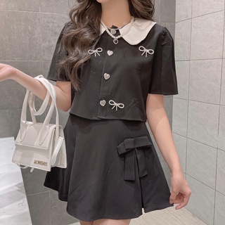 set cổ sen tag nơ đá