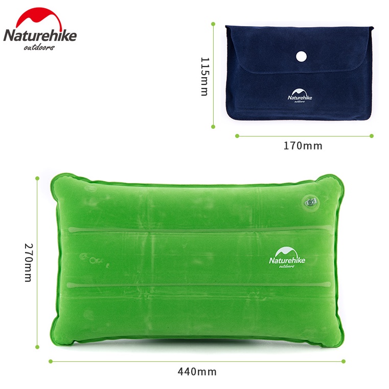 GỐI HƠI DU LỊCH VUÔNG NATUREHIKE NH18F018-Z - GỐI BƠM HƠI - GỐI DÃ NGOẠI - GỐI VĂN PHÒNG | BigBuy360 - bigbuy360.vn