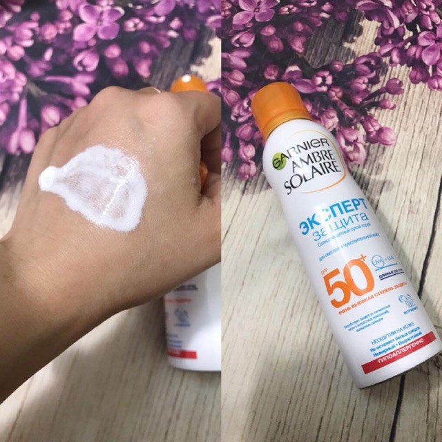 Xịt chống nắng Garnier Ambre Solaire SPF50+ - chống nắng dạng phun sương với công thức chống thấm nước