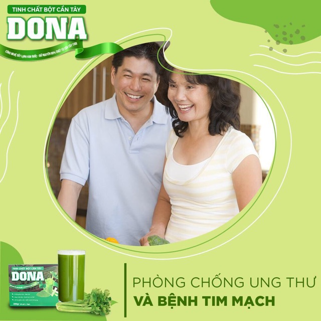 [Chính hãng] Bột tinh chất cần tây Dona da sáng dáng xinh, giảm cân, tiêu nám ngừa thâm - hộp 200g