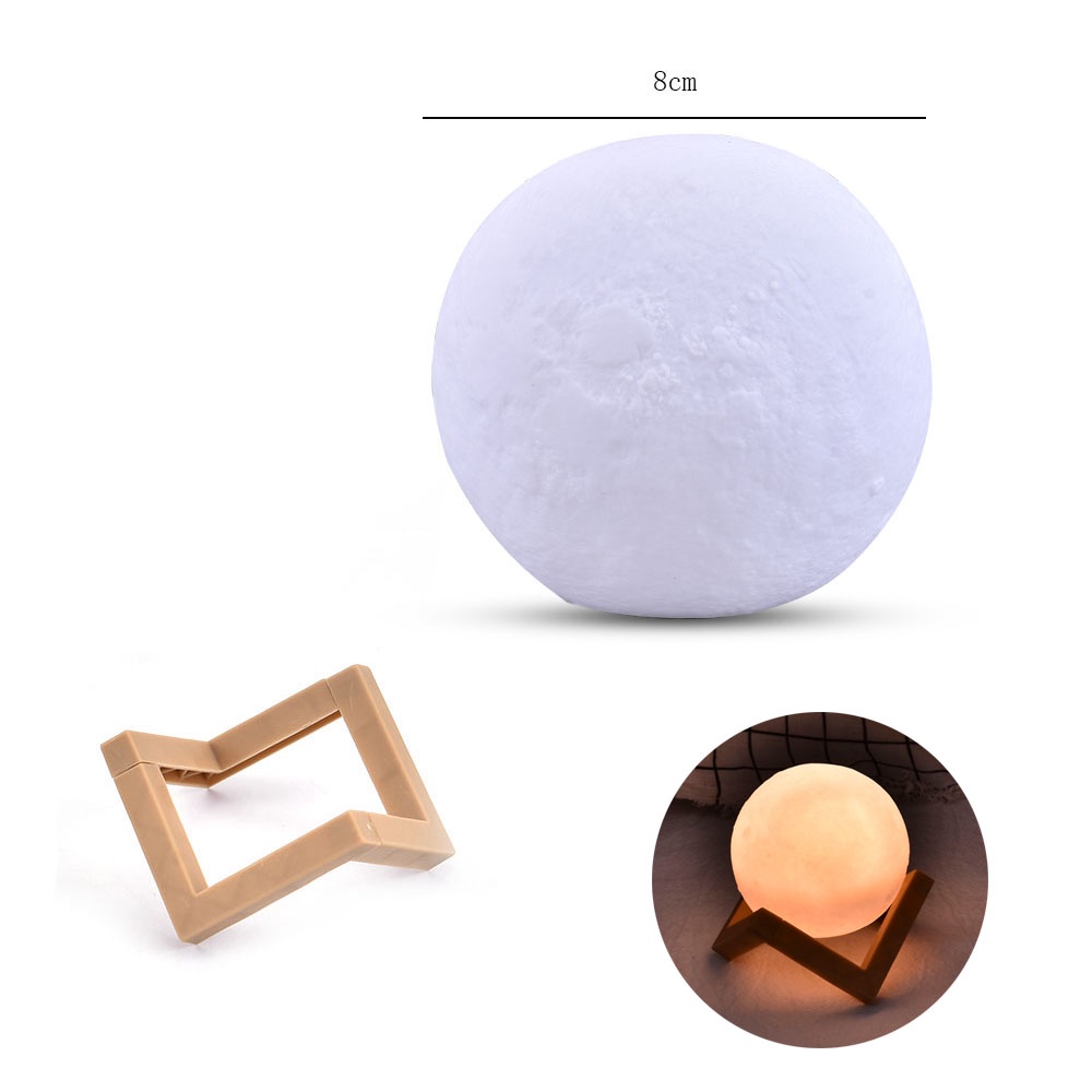 Đèn Ngủ Hình Mặt Trăng 3d Sáng Tạo
