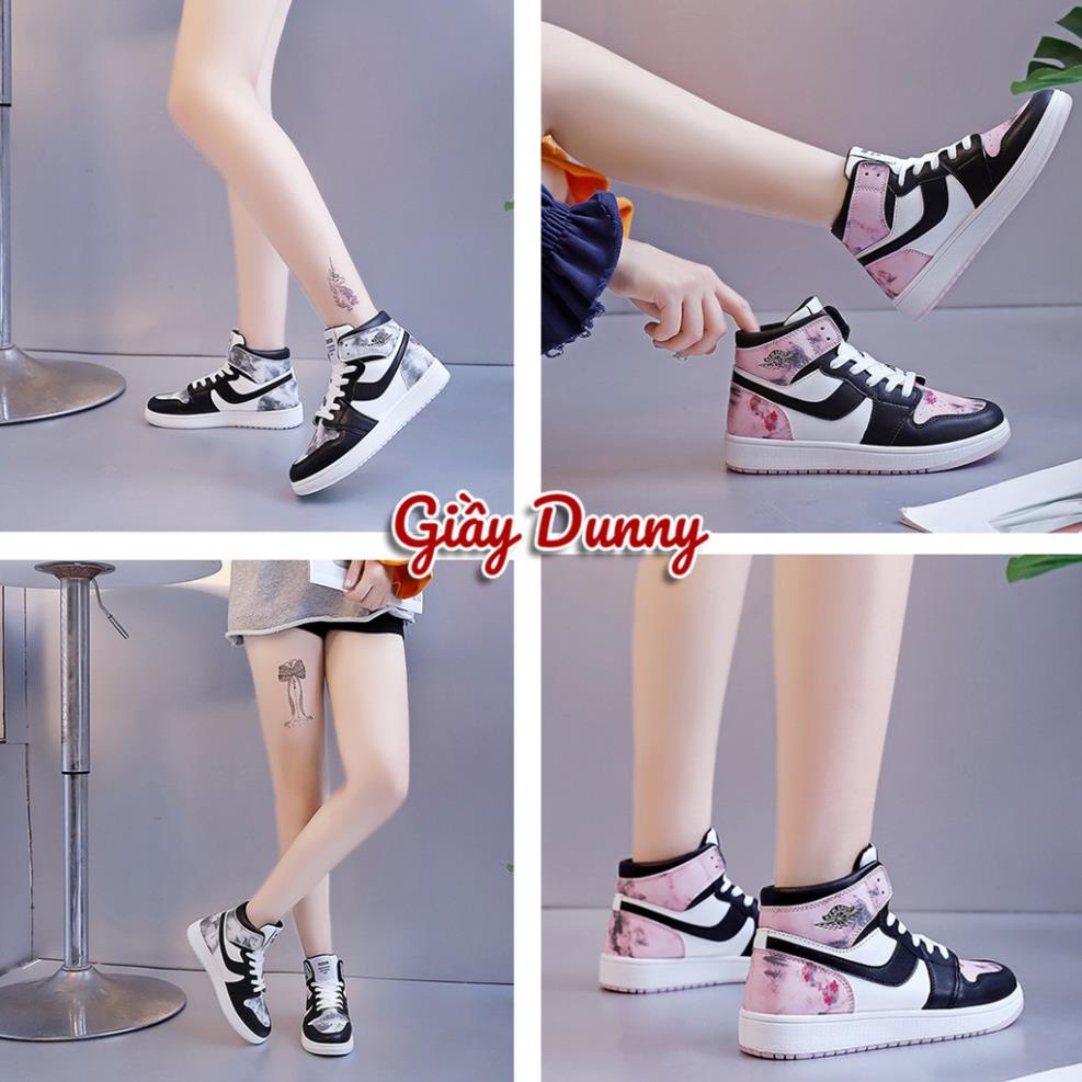 Giày Nữ Air Jordan Cổ Cao Dạ Quang, Giày Xám, Hồng, Xanh Hot Hit 2022