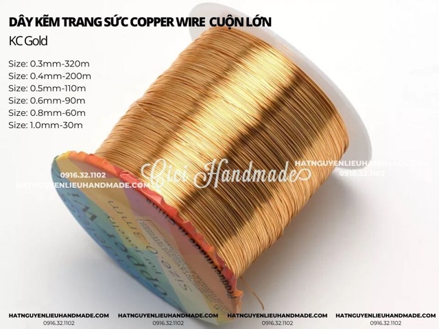 Dây kẽm trang sức Copper Wire -Cuộn lớn tiết kiệmDIY Cici handmade (cam kết không gỉ) phụ kiện cô dâu phụ kiện trang sức