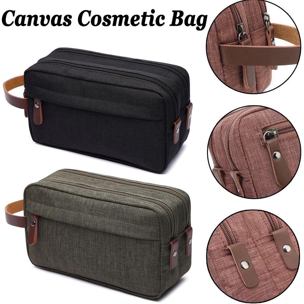 NORMAN Túi Đựng Mỹ Phẩm Bằng Vải Canvas Chống Nước Gồm 6 Màu Tùy Chọn