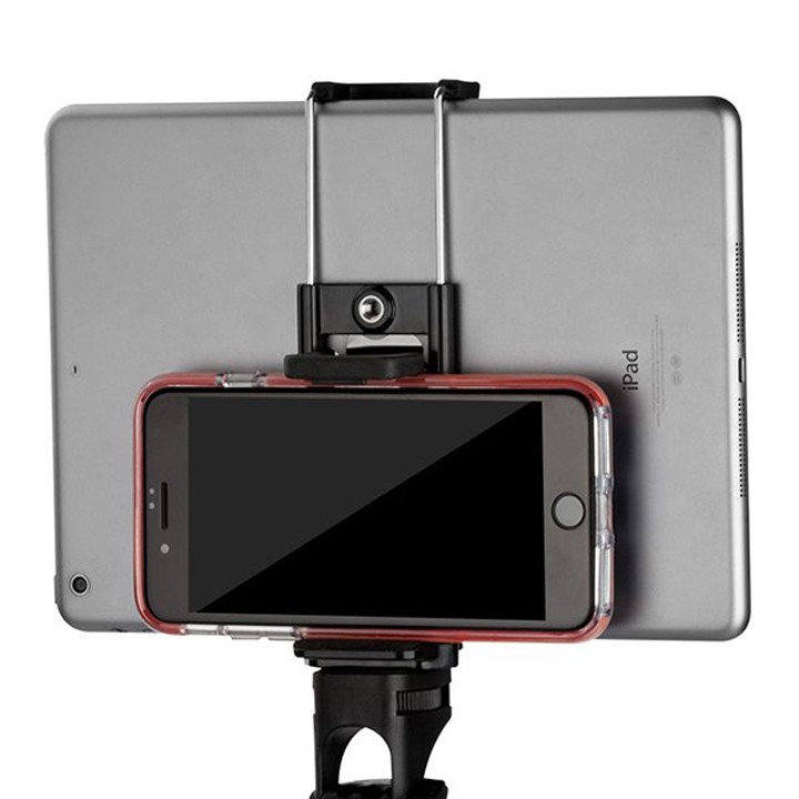 Đế kẹp 2in1 điện thoại tablet ipad Yunteng gắn chân máy ảnh, mở rộng đến 18.5cm